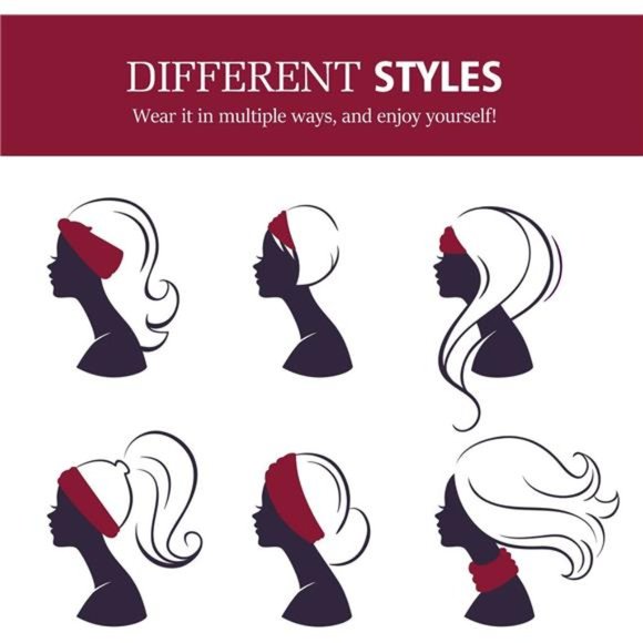 MoKo Headband for Women, Versatile Turban Headband Hair Wrap Sports Headwear - Picture 3 of 6